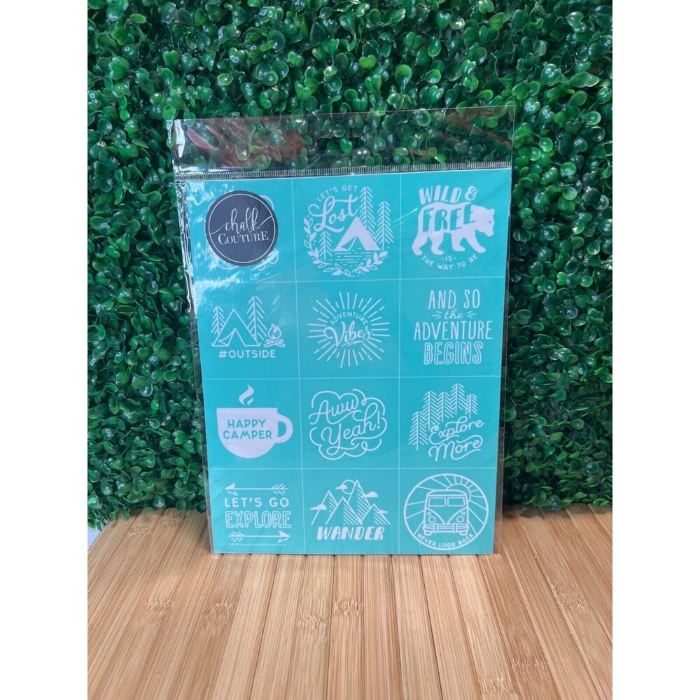 New Chalk Couture Explore More Minis Transfer Size B 8.5x11” Camping Bear Craft